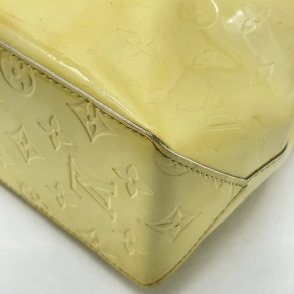 Authentic Louis Vuitton Vernis Yellow Reade PM Hand Bag with LV luggage tag - Picture 12 of 15